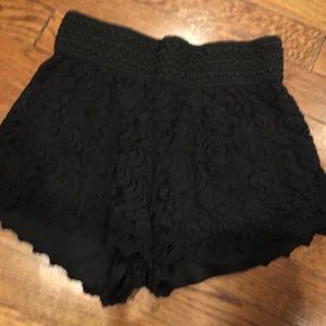 Black Lace Shorts